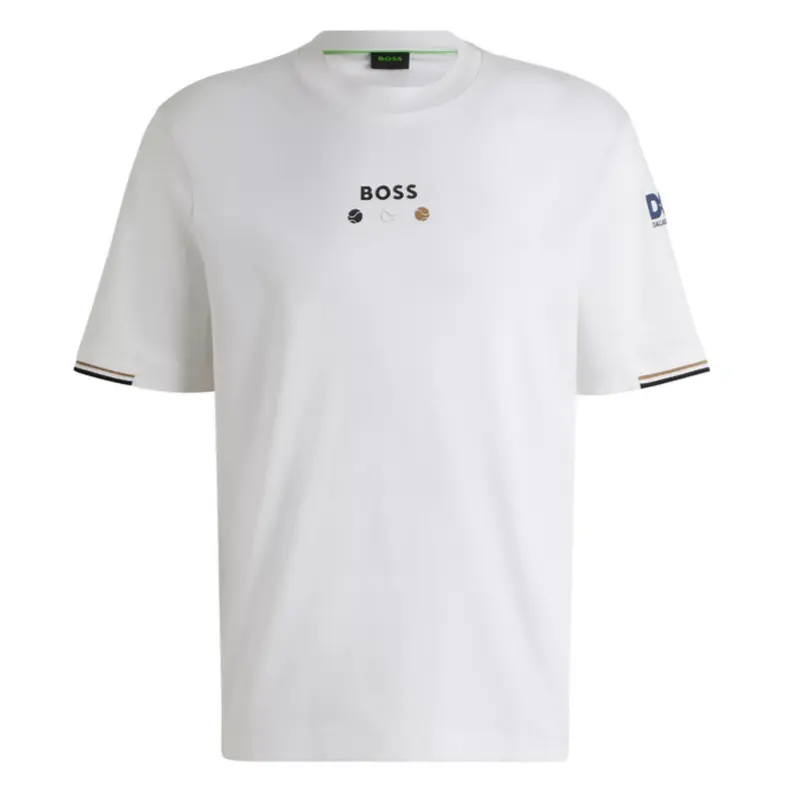 HUGO BOSS WHITE T-SHIRT MEN TEE BOSS OPEN 25 50545292100