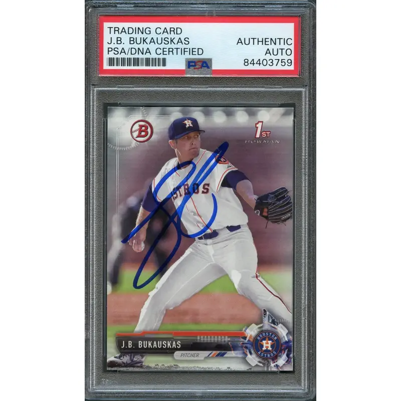 2017 Bowman Draft # BD-143 J.B. Bukauskas Signed Card PSA Slabbed Auto Astros