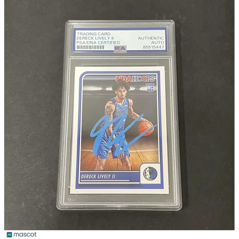 2023-24 Panini NBA Hoops #241 Dereck Lively II signed card PSA