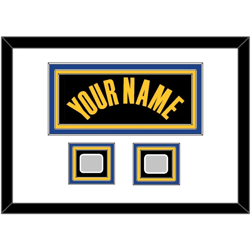 Golden State Name & 2 Finals Patches - Black City (2021-2022) - Triple Mat 1