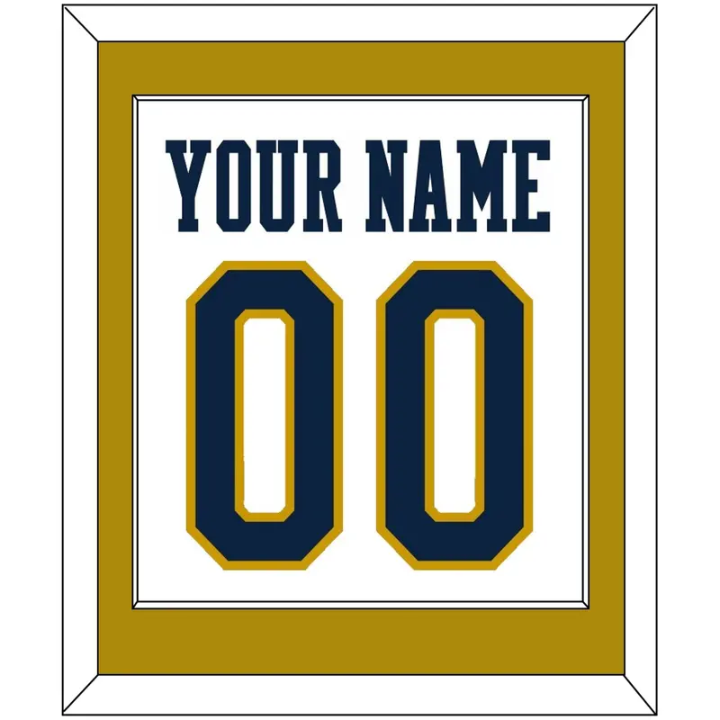 Notre Dame Basketball Name & Number - Home White - Single Mat 2