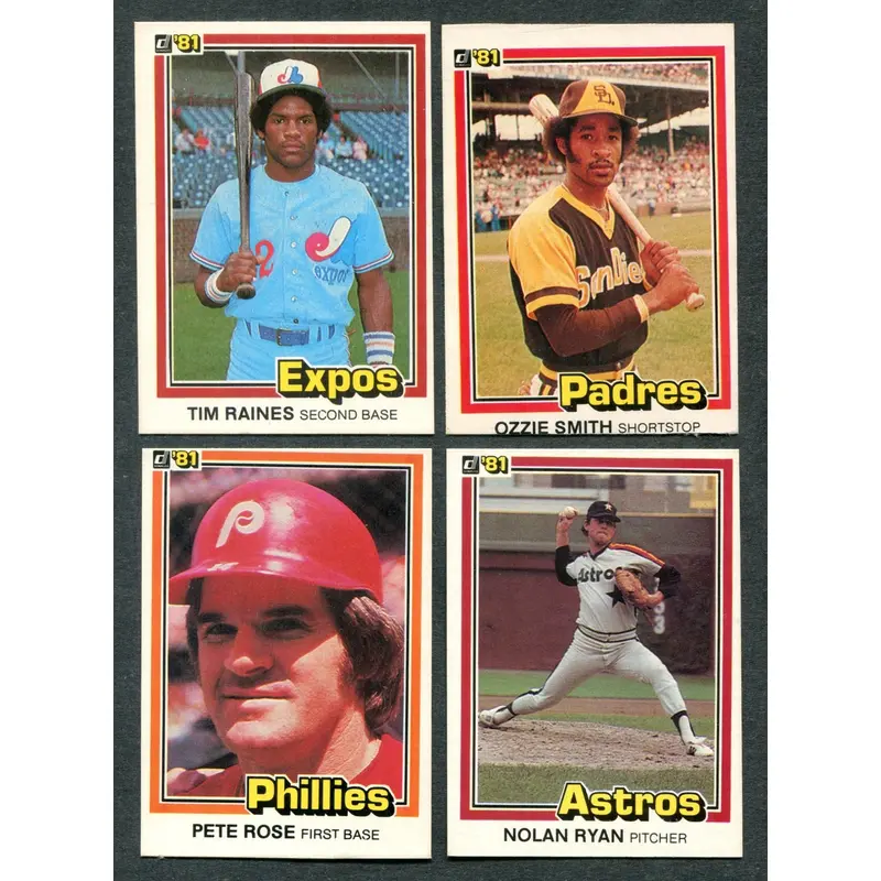 1981 Donruss Baseball Complete Set EX/MT NM (605) (23-287)