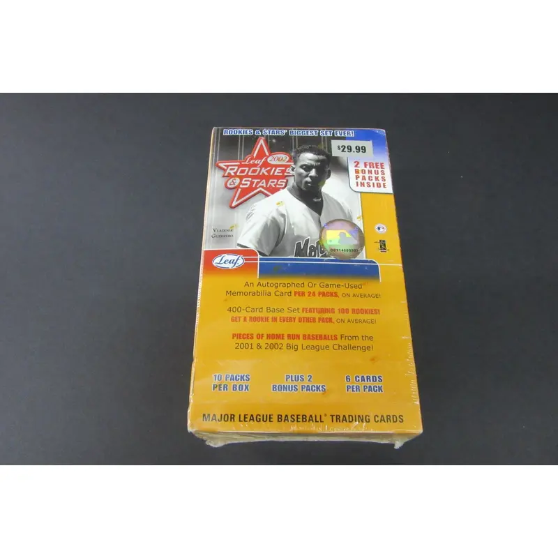 2002 Leaf Rookies & Stars Baseball Blaster Box (12/6)