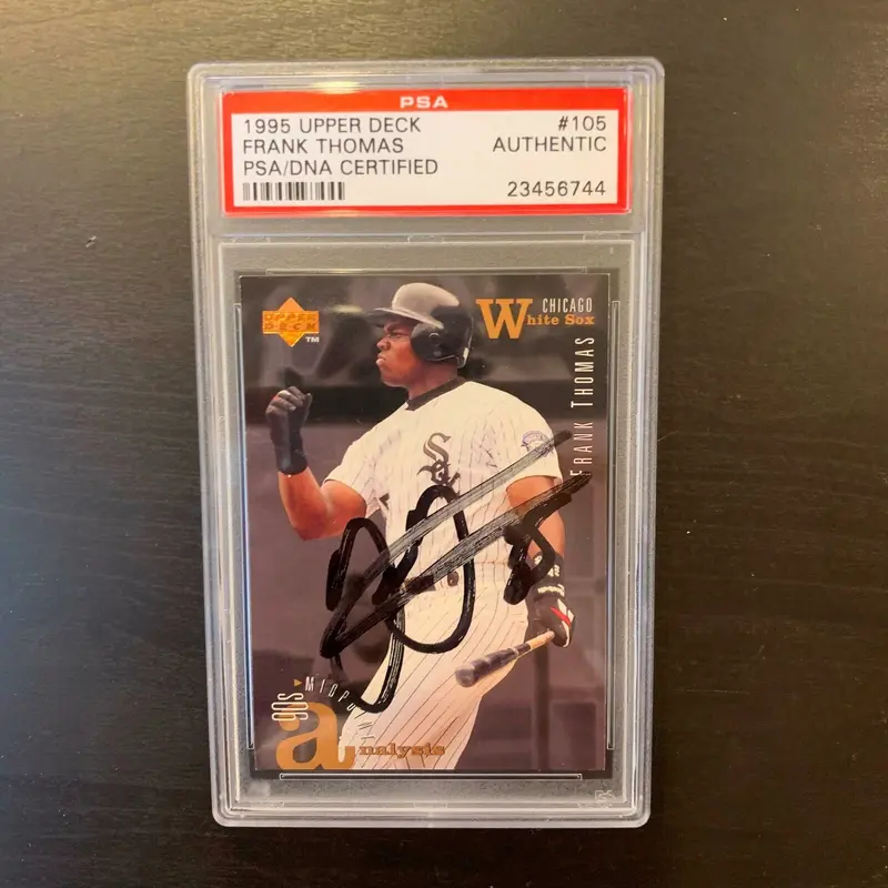 Frank Thomas Signed Autographed Baseball Card Chicago White Sox PSA DNA COA
