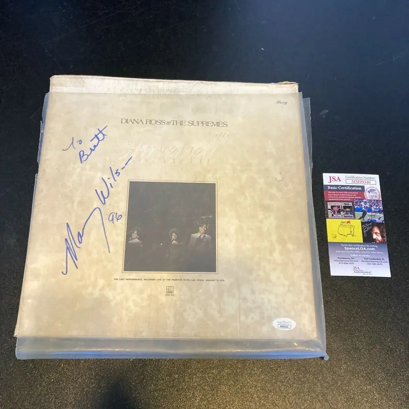 Mary Wilson 2X Signed Autographed Diana Ross LP Record Album With JSA COA