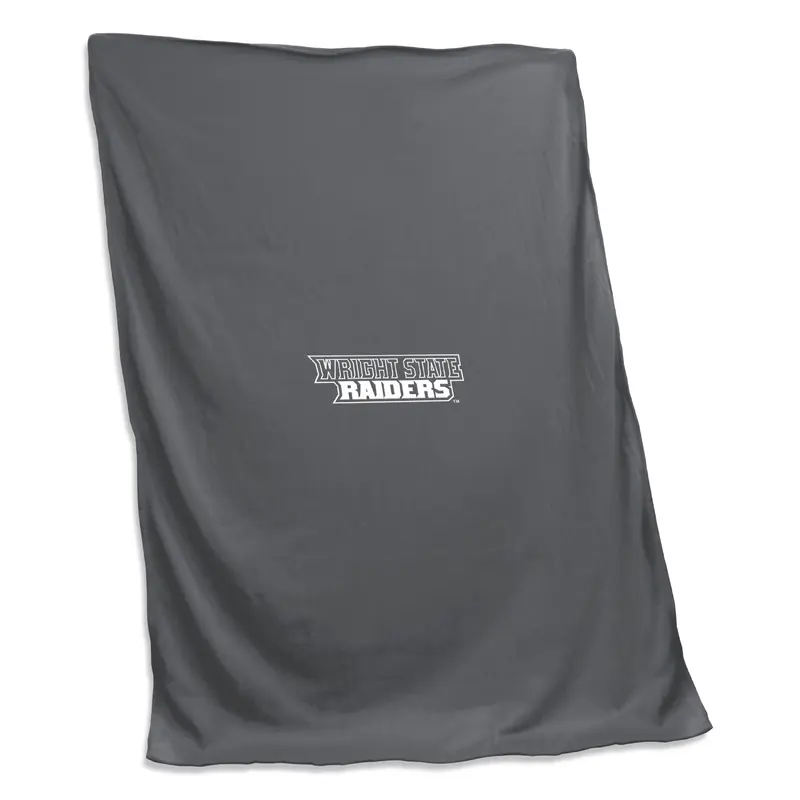 Wright State Charcoal Sweatshirt Blanket (Screened)