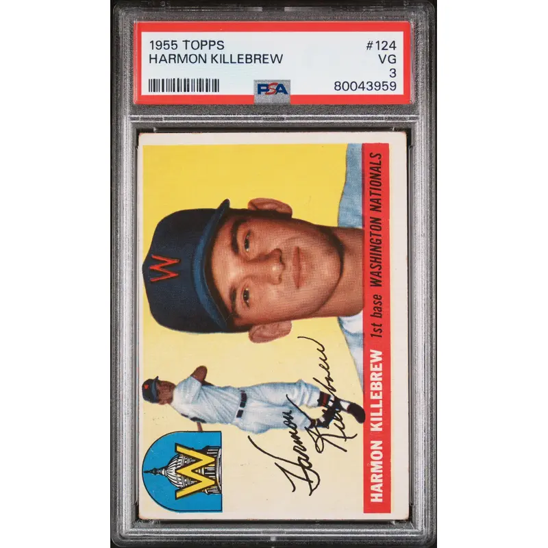 Harmon Killebrew 1955 Topps Rookie #124 PSA 3 Very Good 3959