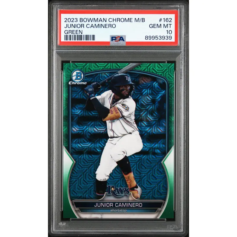 Junior Caminero 2023 Bowman Chrome Mega Box Green #83/99 PSA 10 Gem Mint