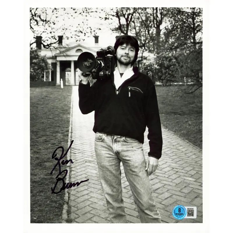 Ken Burns The Civil War Authentic Signed 8x10 Black & White Photo BAS #BS29242