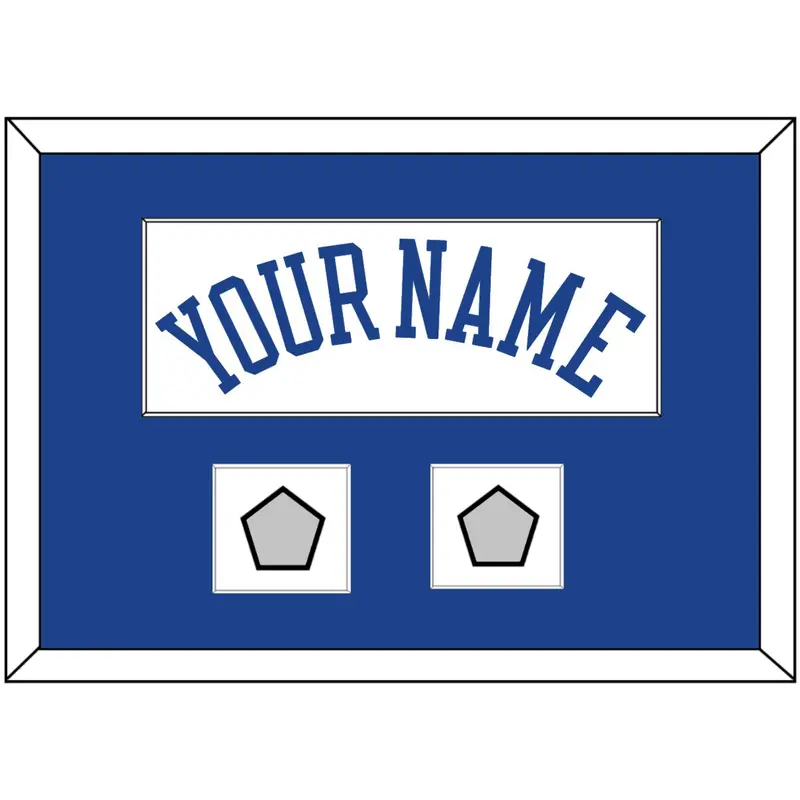 Golden State Name & 2 Finals Patches - Home White (2010-2019) - Single Mat 1