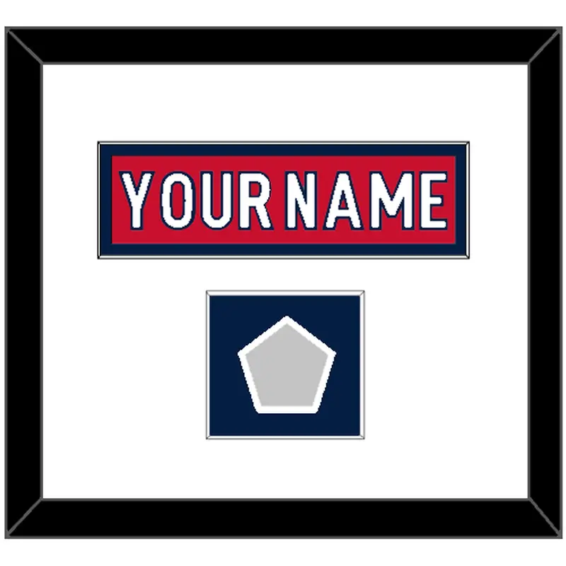 Washington Nameplate & 2018 Stanley Cup Champions Patch - Home Red - Single Mat 2