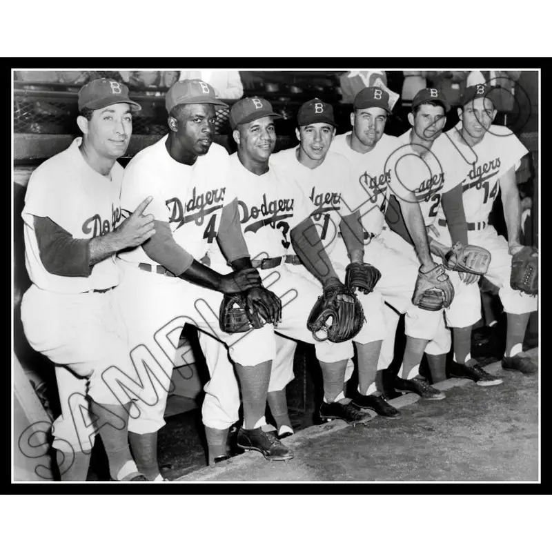 Brooklyn Dodgers 11X14 Photo - Robinson Reese Campanella Snider - 907