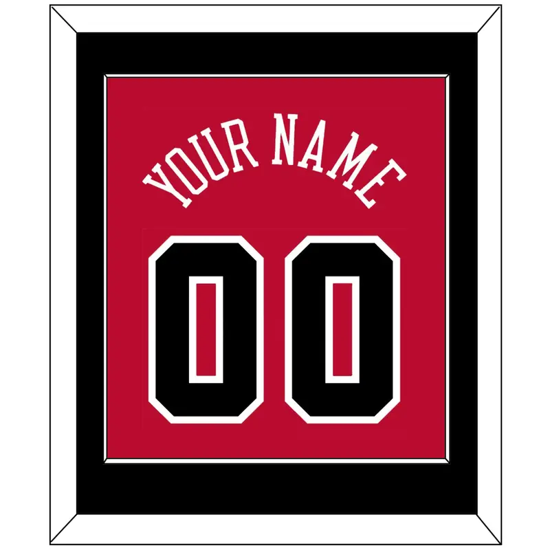 Chicago Name & Number - Red Icon - Single Mat 2