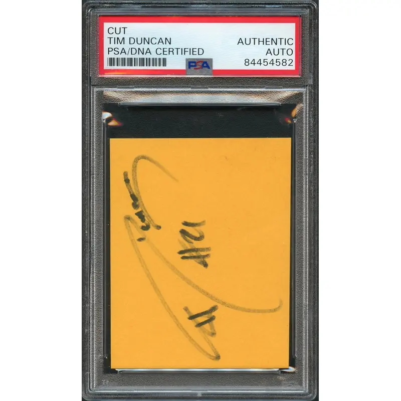 Tim Duncan Signed Cut PSA/DNA Slabbed Autographed San Antonio Spurs