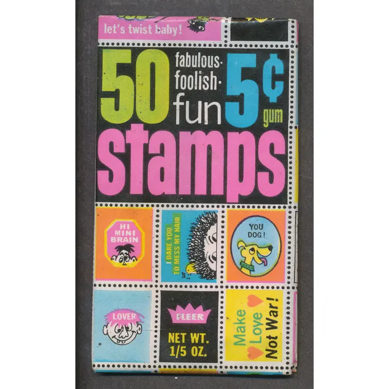 1969 Fleer Fabulous Foolish Fun Stamps Unopened Wax Pack