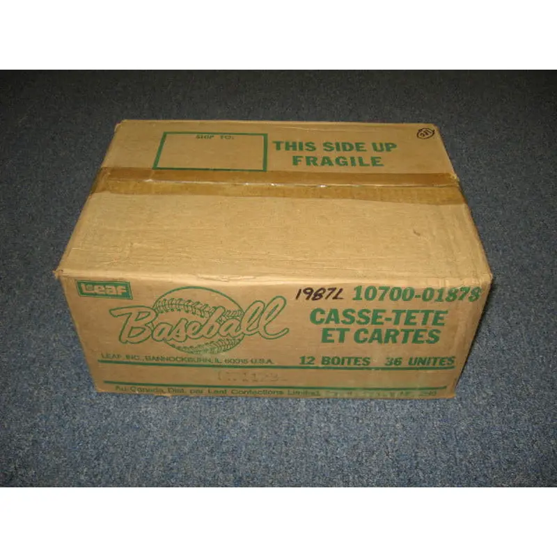 1987 Donruss Leaf Baseball Unopened Wax Case (12 Box)