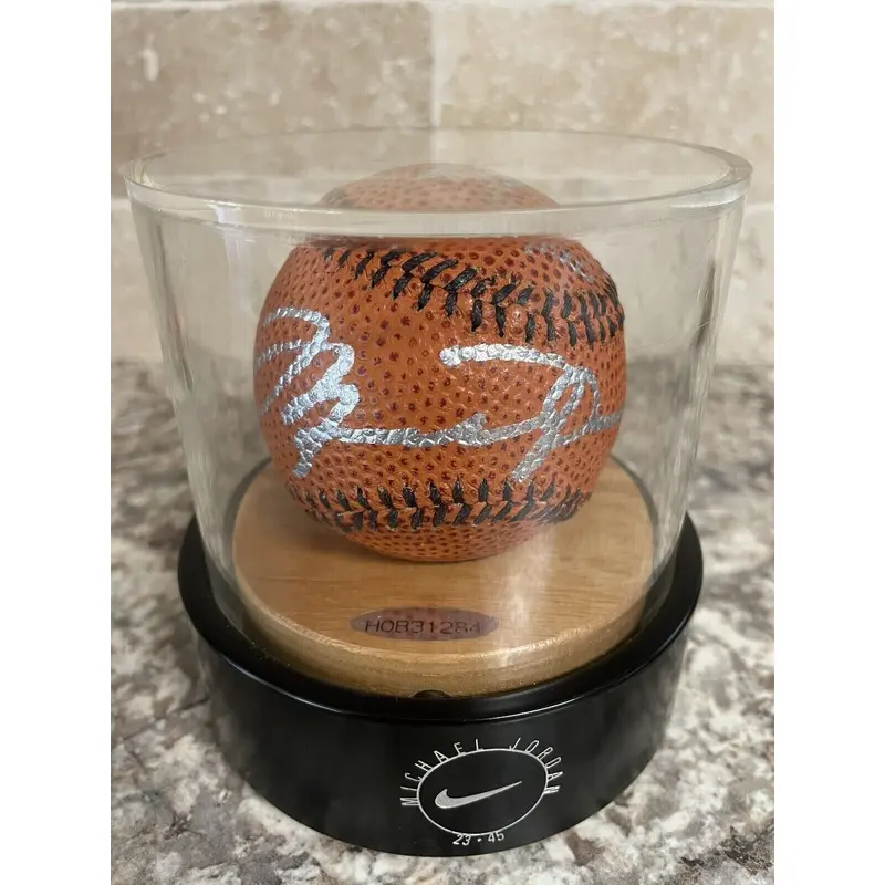 Michael Jordan Signed Nike Basketball Style Baseball Upper Deck UDA