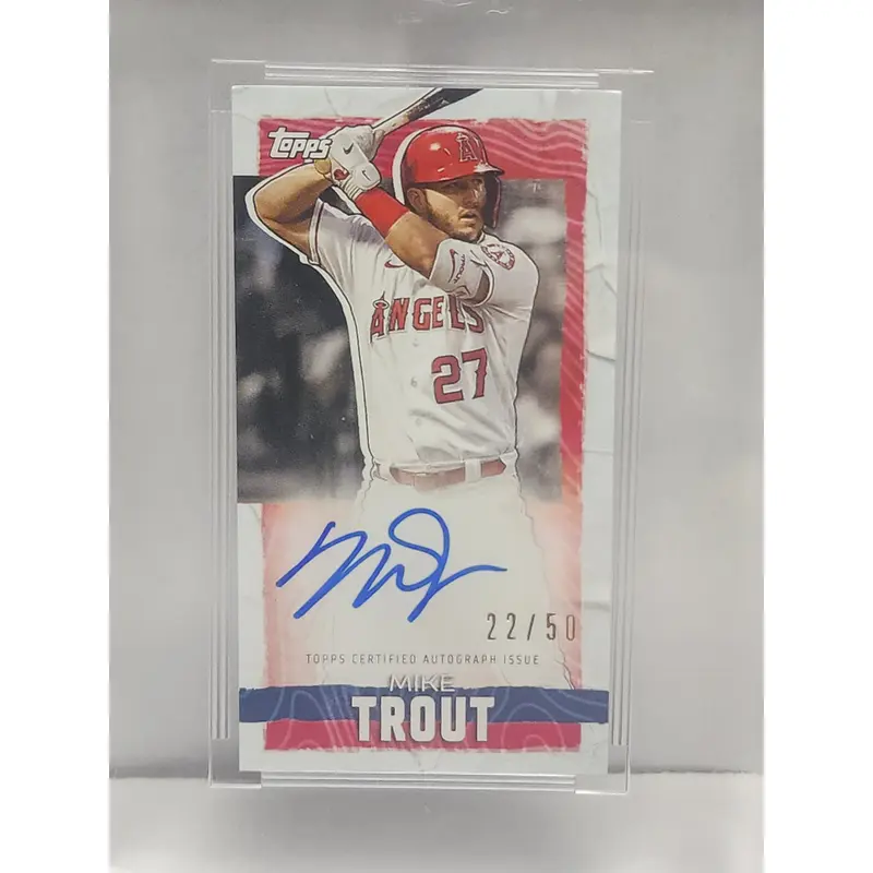 Mike Trout 2023 Topps Rip Mini Autograph #27/50
