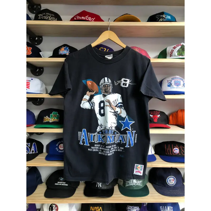 Vintage Nutmeg Dallas Cowboys Troy Aikman Player Tee Size Large