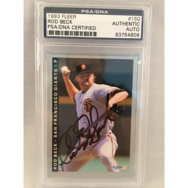 1993 Fleer Rod Beck Signed Autographed Baseball Card Psa Dna