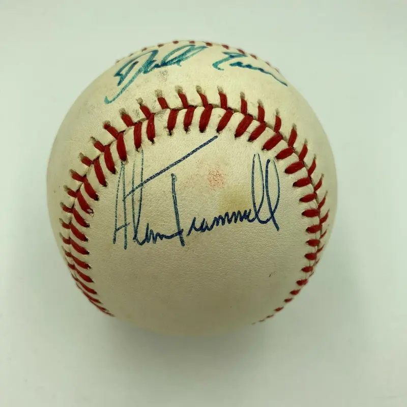 Alan Trammell & Darrell Evans Signed Vintage American League Baseball