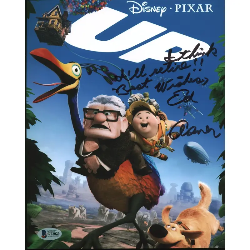 Ed Asner UP "I Think I'll Retire!! Best Wishes" Signed 8x10 Photo BAS #G73023