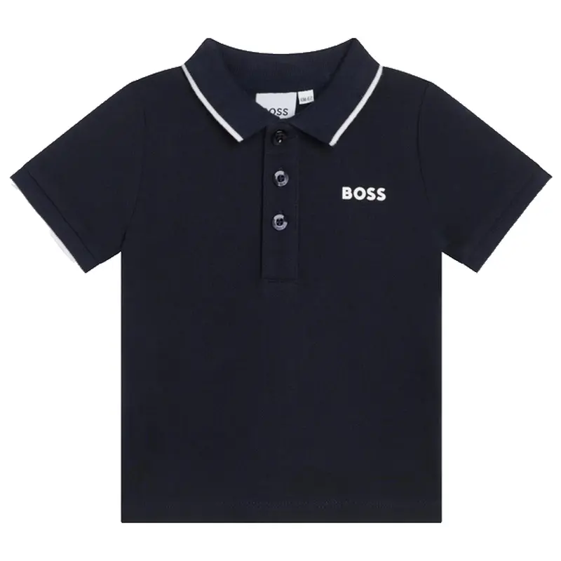 HUGO BOSS KIDS BLUE HUGO BOSS PERM SS POLO J05P13 849