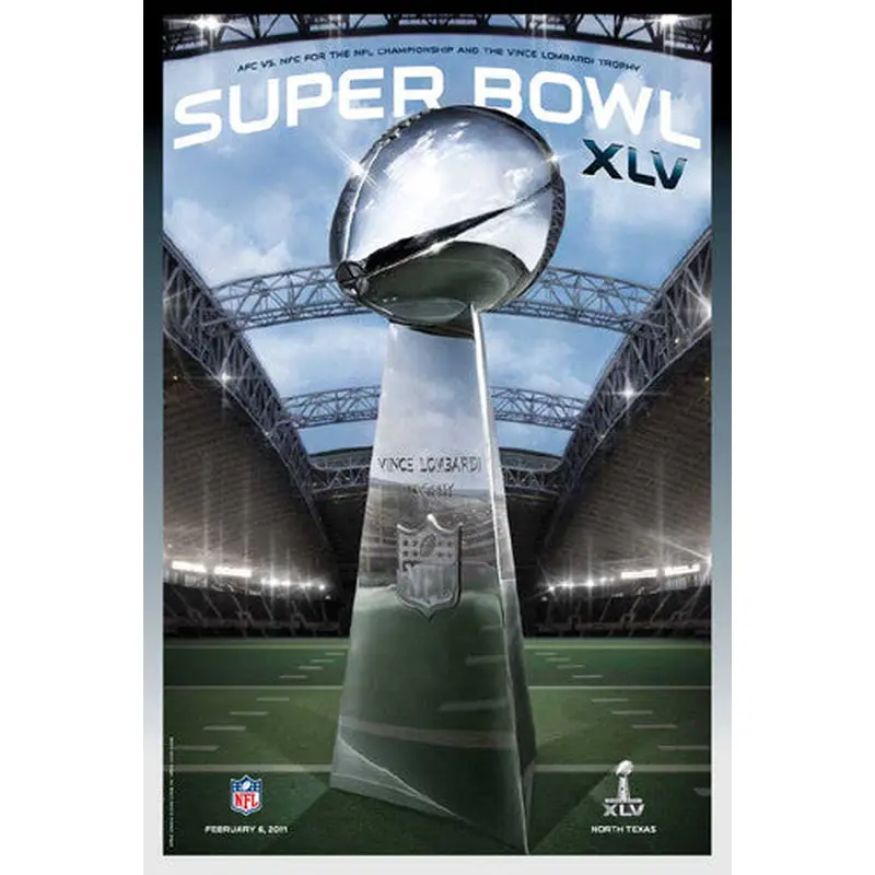 Super Bowl XLV (Dallas 2011) Official Theme Art Event Poster - Action Images Inc.