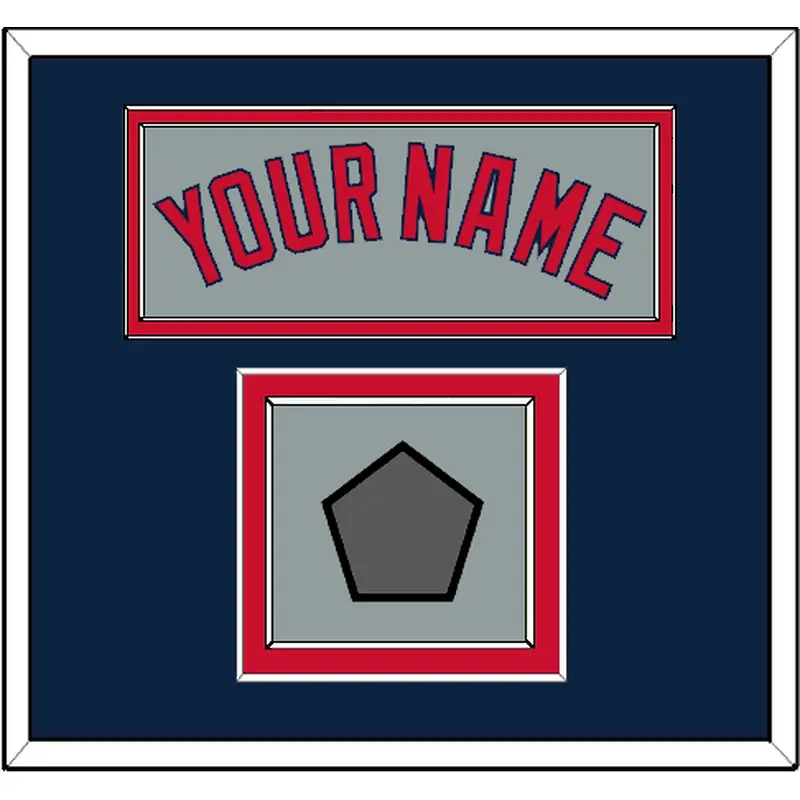 Boston Name & World Series Champions Patch - Road Gray - Double Mat 4
