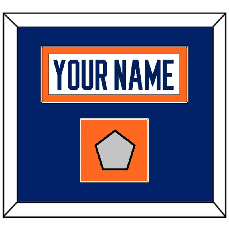 Edmonton Nameplate & Stanley Cup Champions Patch - Home White (1981-1994) - Single Mat 2