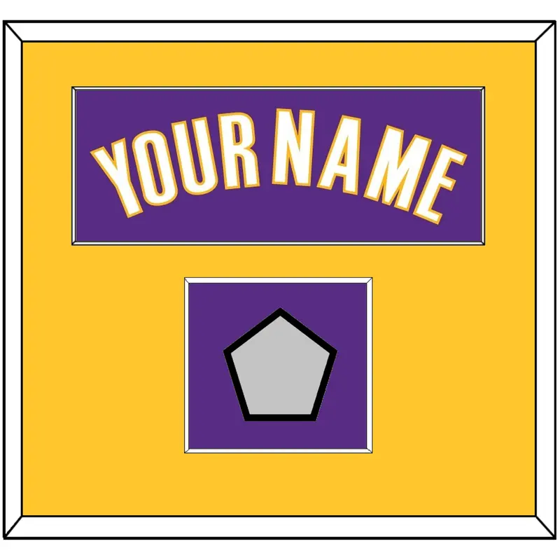 Los Angeles Name & Finals Patch - Road Purple (1999-2004) - Single Mat 2