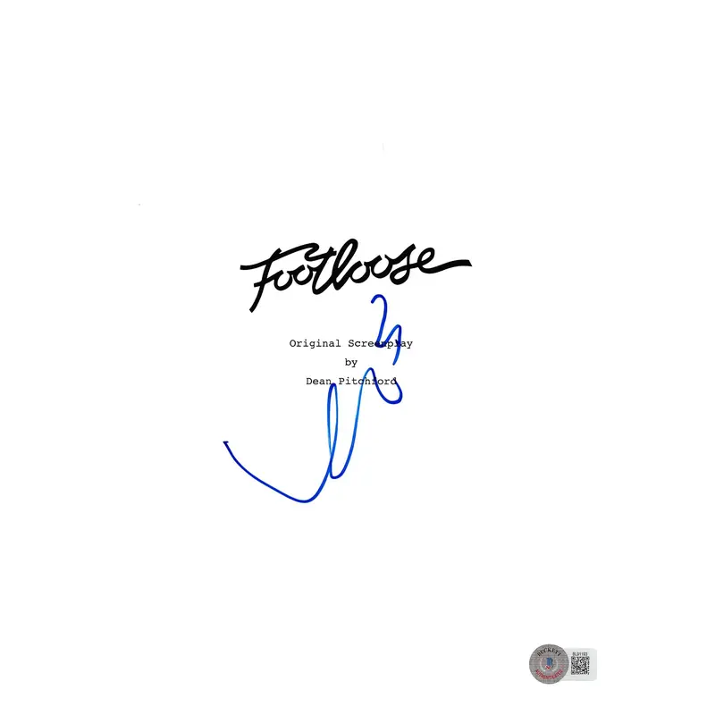 Kevin Bacon Footloose Authentic Signed Script Cover Autographed BAS #BL91193