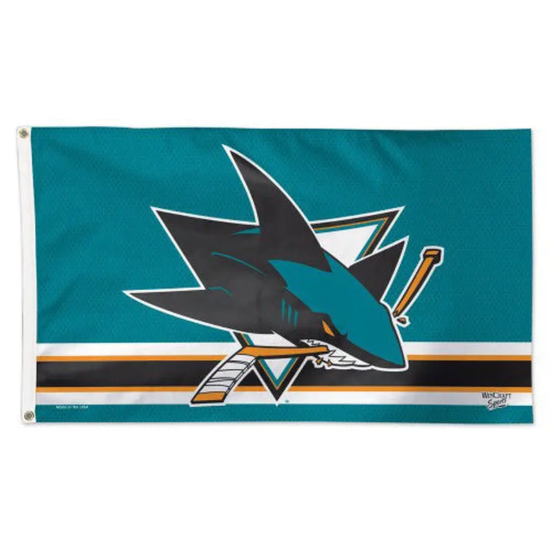San Jose Sharks Official NHL Hockey 3'x5' Deluxe-Edition Team Banner Flag - Wincraft
