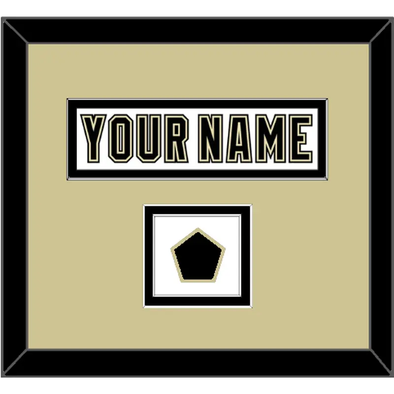 Pittsburgh Nameplate & Logo Patch - White Jersey (2002-2007) - Double Mat 2