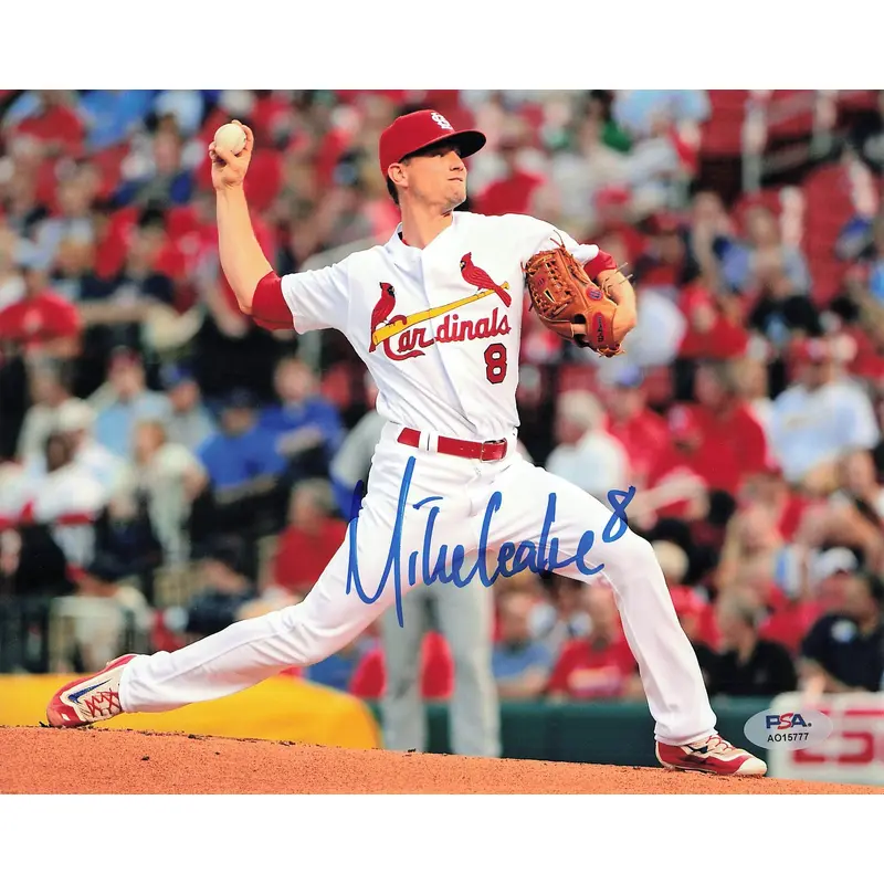 MIKE LEAKE signed 8x10 photo PSA/DNA St. Louis Cardinals Autographed