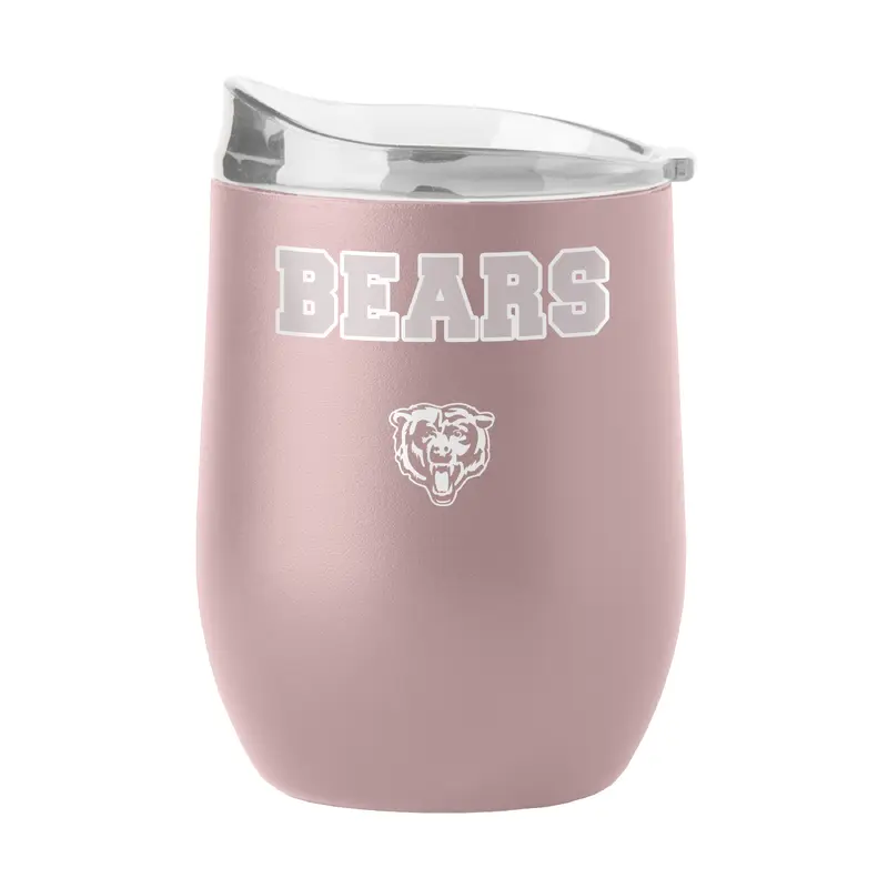 Chicago Bears 16oz Stencil Powder Coat Curved Beverage