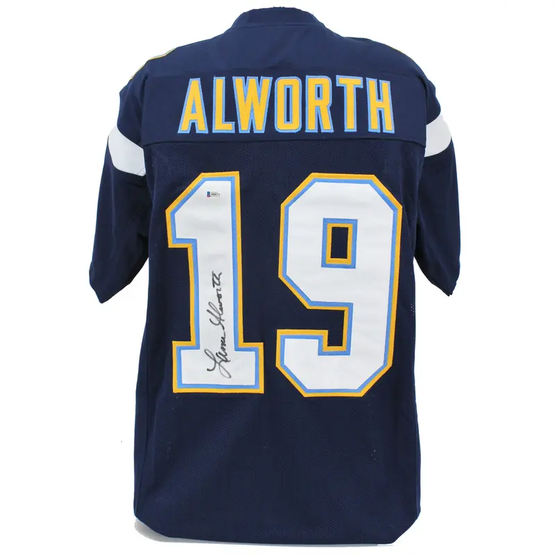 Lance Alworth Authentic Signed Navy Blue Pro Style Jersey Autographed BAS
