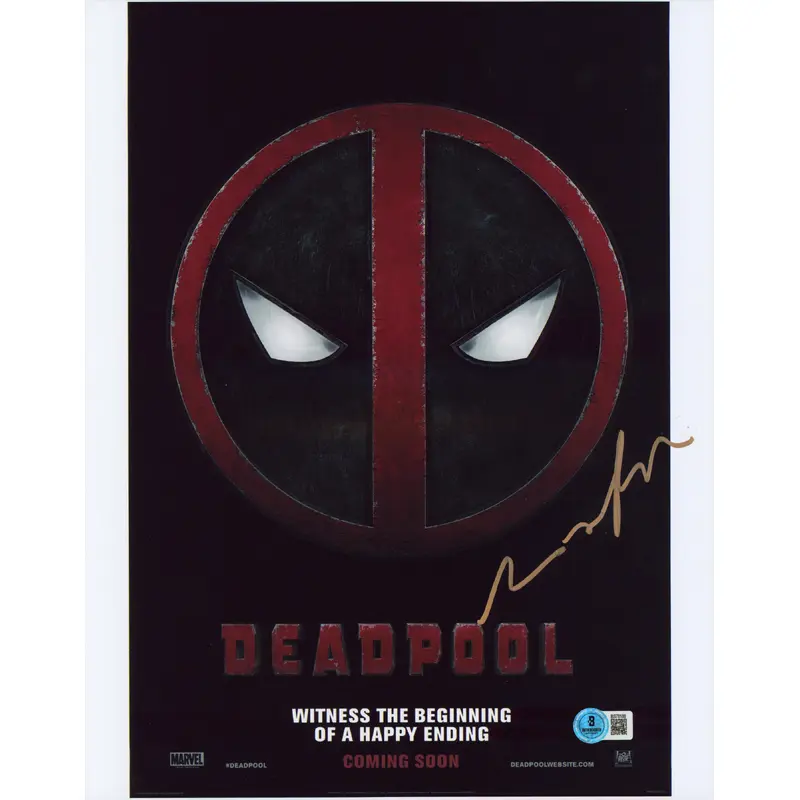Tim Miller Deadpool Authentic Signed 11x14 Vertical Photo BAS #BS78188