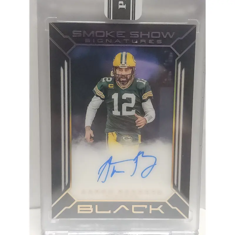 Aaron Rodgers 2022 Panini Black Smoke Show Signatures 2024 Black Box 1/1