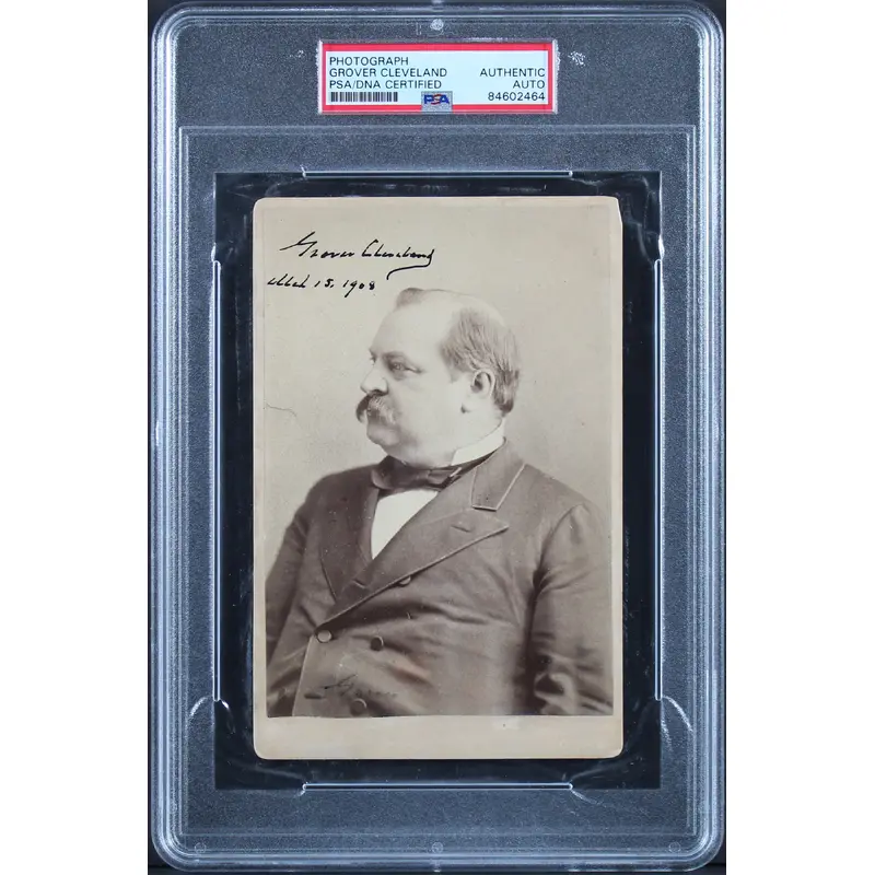 Grover Cleveland "March 15, 1908" Signed Cabinet 4.25x6.5 Photo PSA/DNA Slabbed