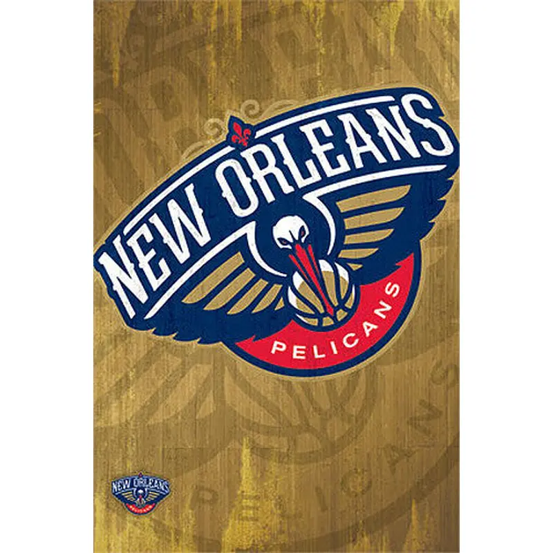New Orleans Pelicans Official NBA Basketball Team Logo Poster - Costacos Sports
