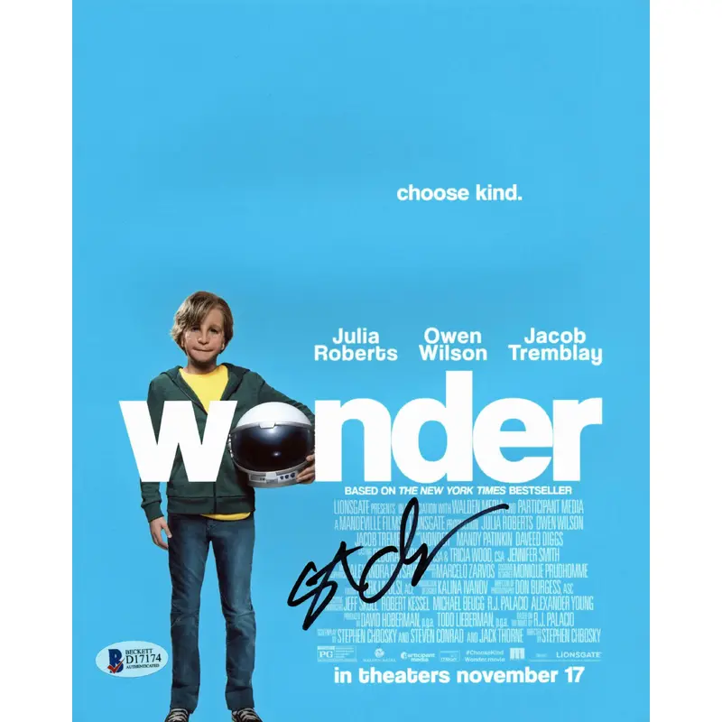 Stephen Chbosky Wonder Authentic Signed 8x10 Photo Autographed BAS #D17174