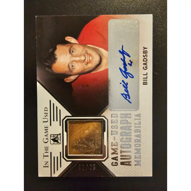 2014-15 In the Game Used - Autograph Memorabilia - Silver - Bill Gadsby #GUA-BG1 /45