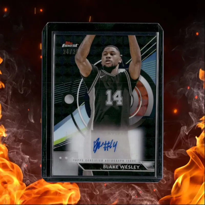 2023-24 Topps Finest Basketball Blake Wesley Black Geometric Refractor Auto