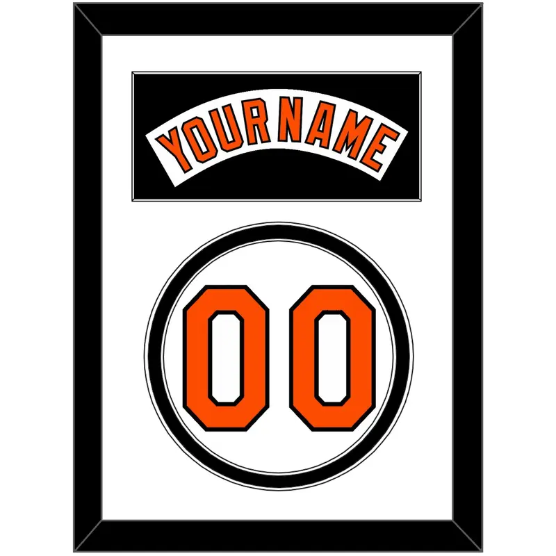 Baltimore Nameplate & Number - Home White (1978-1988) - Double Mat 2