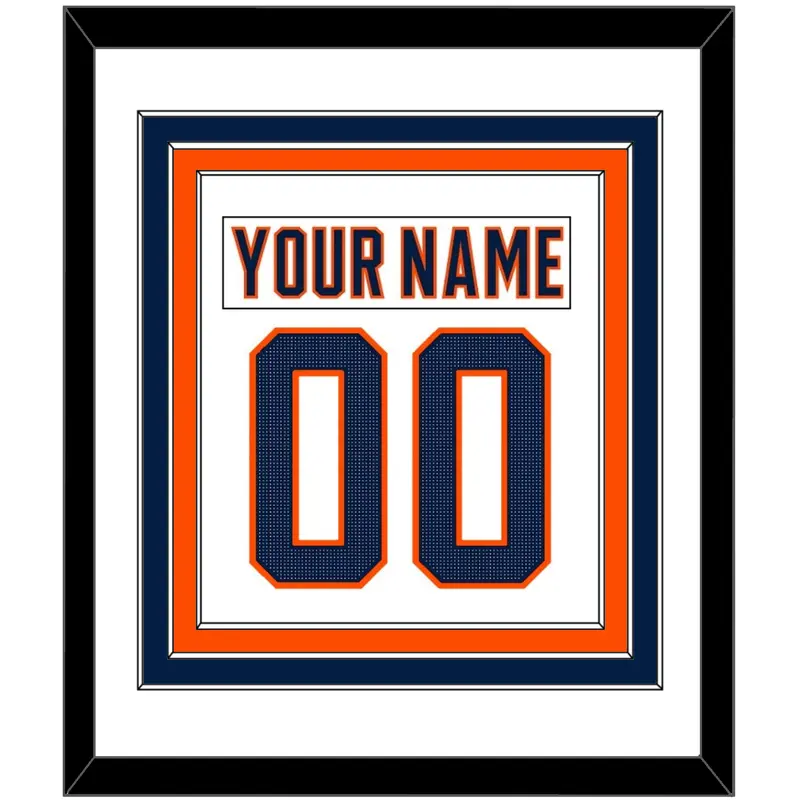 Edmonton Nameplate & Number (Back) Combined - Road White (2017-2022) - Triple Mat 1