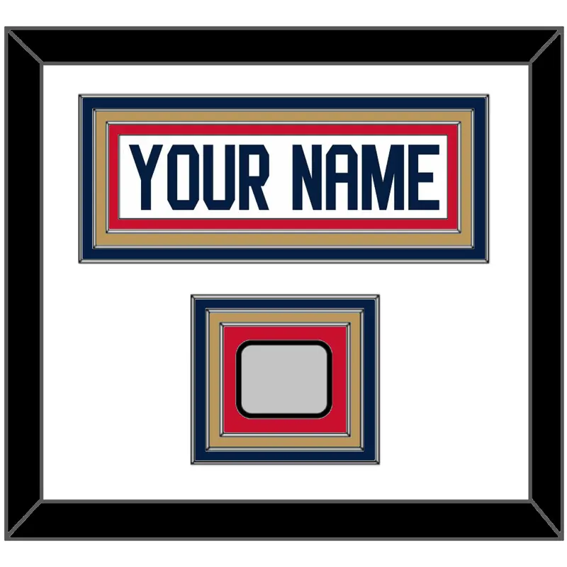 Florida Nameplate & Back To Back Stanley Cup Champions Patch - Road White - Triple Mat 1