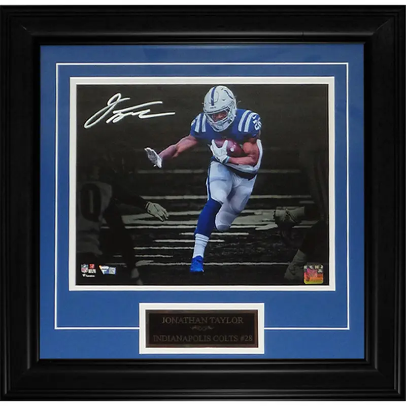 Jonathan Taylor Autographed Indianapolis Colts Deluxe Framed 11x14 Photo - Fanatics