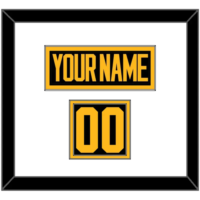 Pittsburgh Nameplate & Number (Shoulder) - 2019 Stadium Series Black - Double Mat 1