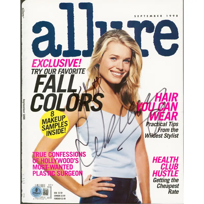 Rebecca Romijn Authentic Signed Allure Magazine Cover September 1998 BAS#BR41126